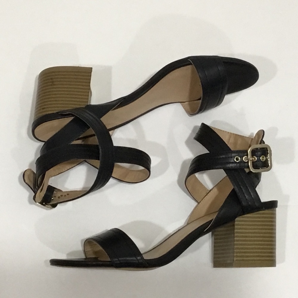 Apt. 9 Ankle Strap Open Black Shoe Size 8 - image 7